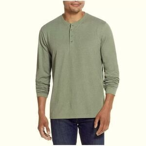 Weatherproof Long Sleeve Men’s Shirt, Heather Olive Green 1/4 button SZ L NWOT